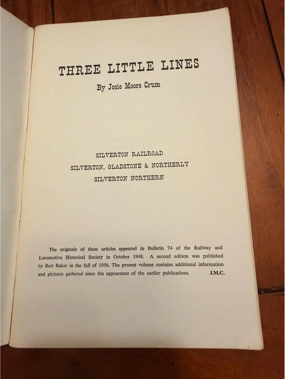 SIGNED Three Little Lines Silverton Railroad Josie Moore Crum 1960 Map Ltd #2377